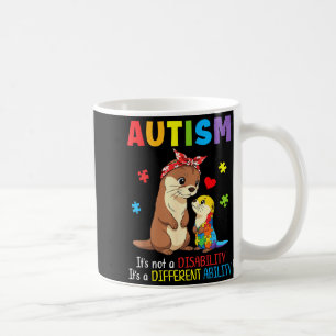Autism Awareness Mother Otter Different Ability Pu Coffee Mug