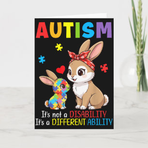 Autism Awareness Mother Rabbit Different Ability S Card