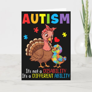 Autism Awareness Mother Turkey Different Ability S Card