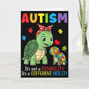 Autism Awareness Mother Turtle Different Ability S Card