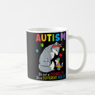 Autism Awareness Mother Wolf Different Ability Puz Coffee Mug