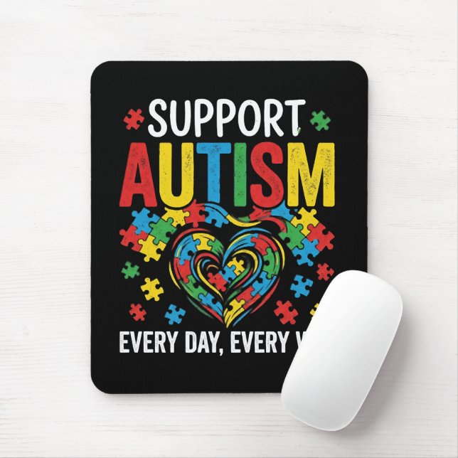 Autism awareness mouse pad (With Mouse)