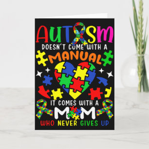 Autism Awareness Mum Autism Doesn T Come With A Ma Card