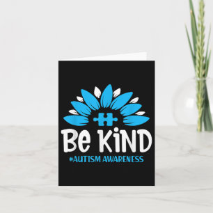 Autism Awareness Mum Dad Be Kind Autistic Awarenes Card