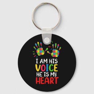 Autism Awareness Mum Dad  Key Ring