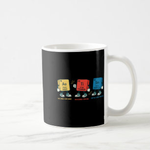 Autism awareness mum dad kids elements periodic coffee mug