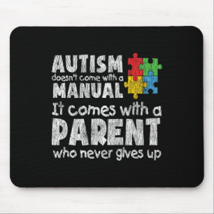 Autism Awareness Mum Dad Parents Autistic Kids Awa Mouse Pad