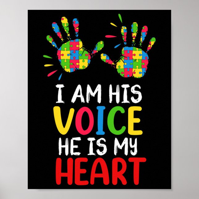 Autism Awareness Mum Dad  Poster (Front)