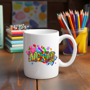 Autism Awareness Mum Flower Mug