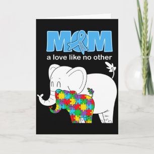 Autism Awareness Mum Love Proud Autistic Son Daugh Card