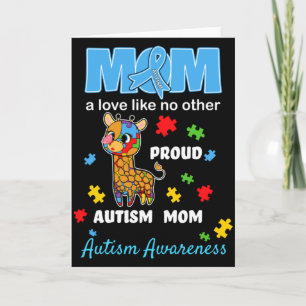 Autism Awareness Mum Mother Love Proud Autism Mama Card