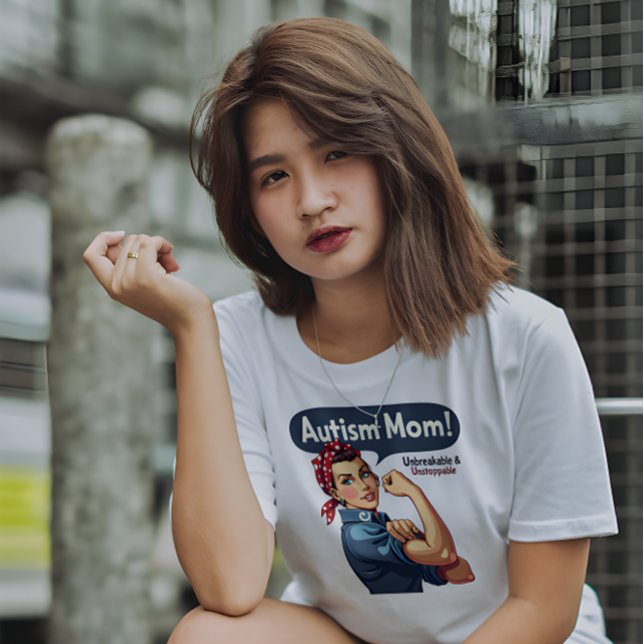 Autism Awareness Mum T-Shirt (Autism Awareness T-Shirt- Mom)