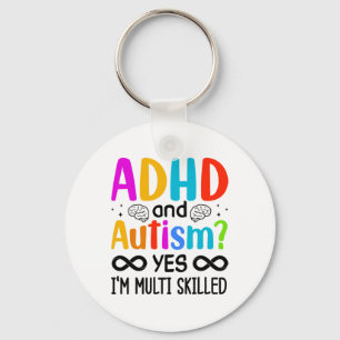 Autism Awareness Neurodivergent Audhdh Key Ring