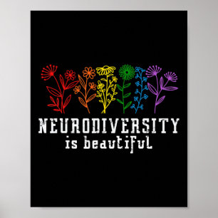 Autism Awareness Neurodiversity Is Beautiful Adhd Poster