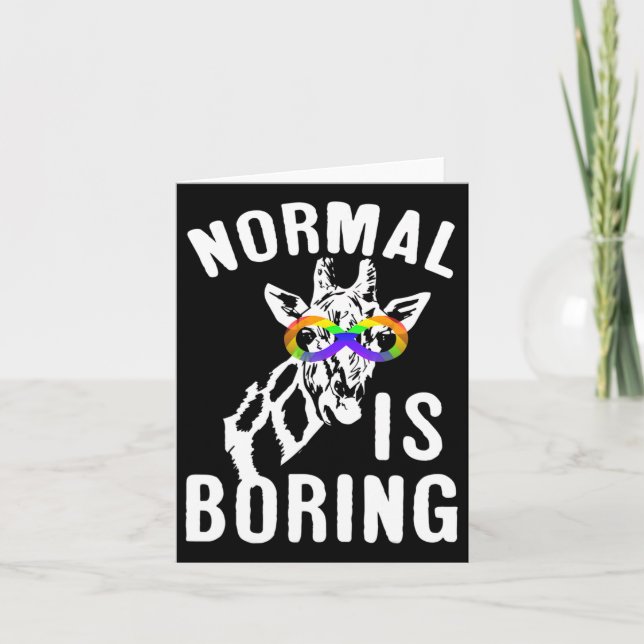 Autism Awareness Normal Is Boring Infinity Symbol  Card (Front)