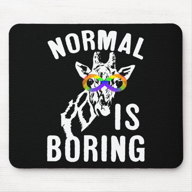 Autism Awareness  Normal Is Boring Infinity Symbol Mouse Pad (Front)