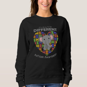Autism Awareness Okay To Be Different Elephant Sweatshirt