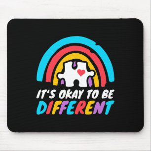 Autism Awareness Okay To Be Different Love Autisti Mouse Pad