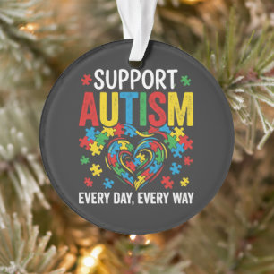 Autism awareness ornament