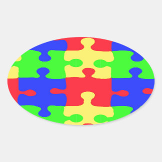 Autism Awareness Oval Sticker