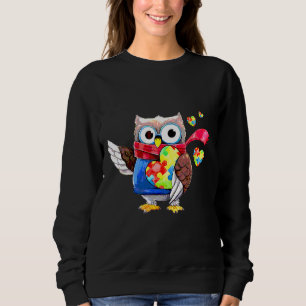 Autism Awareness Owl Autistic Neurodiversity Asper Sweatshirt