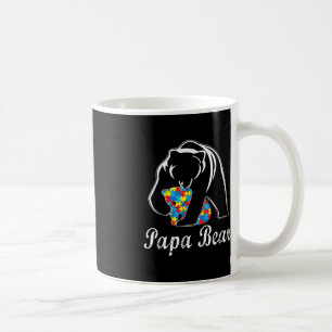 Autism Awareness Papa Bear Support Autistic Adults Coffee Mug