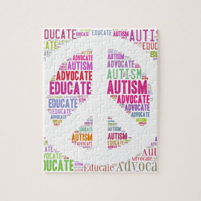 Autism Awareness Peach Products Jigsaw Puzzle (Vertical)