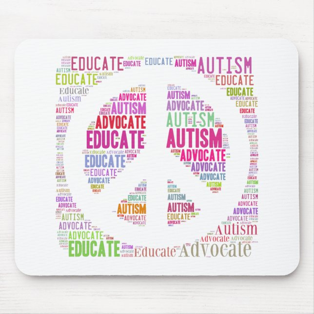 Autism Awareness Peach Products Mouse Pad (Front)