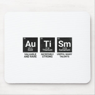 Autism Awareness Periodic Table Autism Periodic Ta Mouse Pad