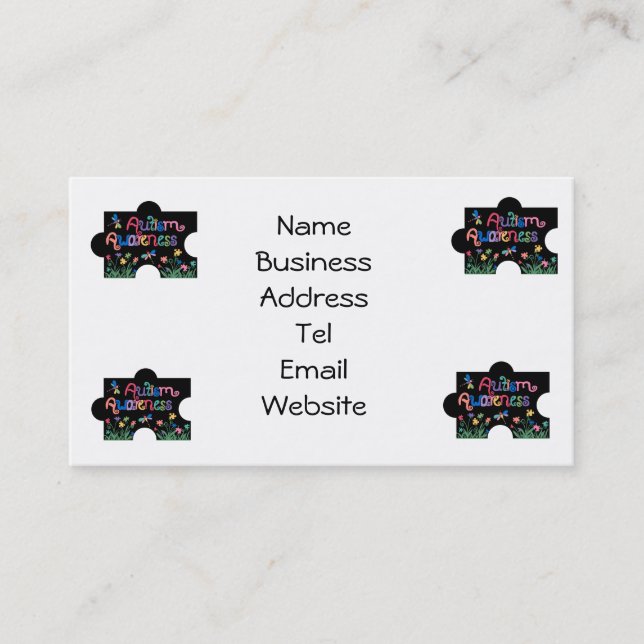 Autism Awareness Pieces Business card (Front)
