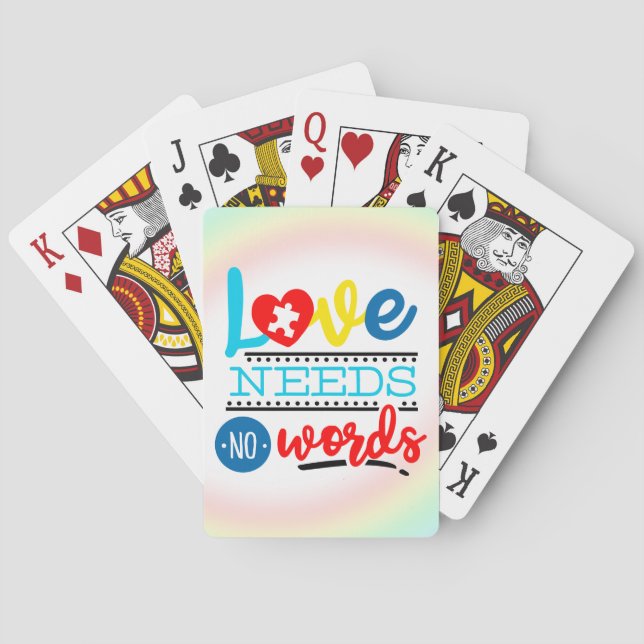 Autism Awareness Playing Cards (Back)