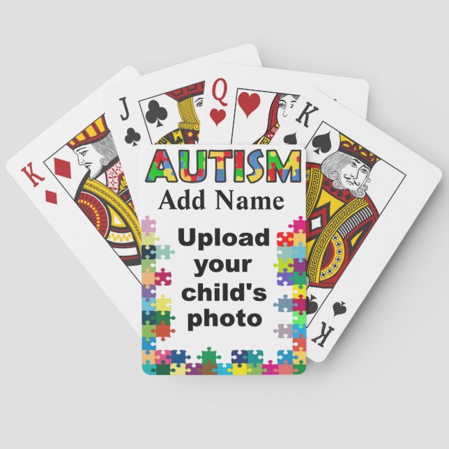 Autism Awareness Playing Cards Puzzle Customise (Back)