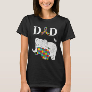 Autism Awareness Proud Dad Autistic Son Daughter E T-Shirt