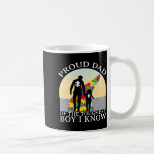 Autism Awareness Proud Dad Of The Toughest Boy I T Coffee Mug