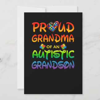 Autism Awareness Proud Grandma Save The Date