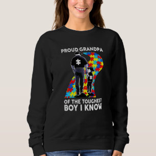 Autism Awareness Proud Grandpa Of The Toughest Boy Sweatshirt