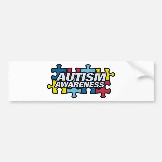 Autism Awareness Puzzle Bumper Sticker (Front)