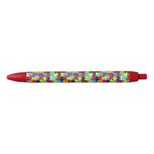 Autism Awareness-Puzzle by Shirley Taylor Black Ink Pen