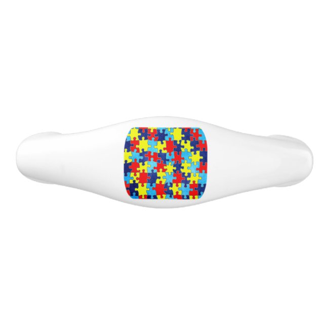 Autism Awareness-Puzzle by Shirley Taylor Ceramic Drawer Pull (Front)