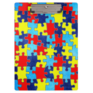 Autism Awareness-Puzzle by Shirley Taylor Clipboard