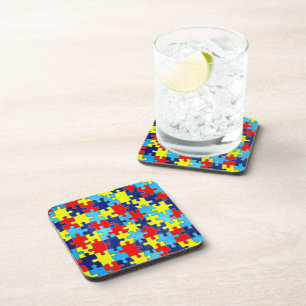 Autism Awareness-Puzzle by Shirley Taylor Coaster