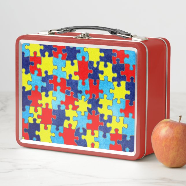 Autism Awareness-Puzzle by Shirley Taylor Metal Lunch Box (In Situ)