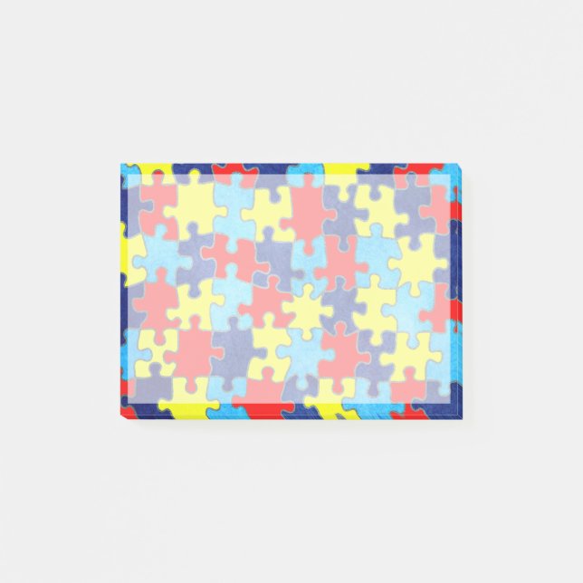 Autism Awareness-Puzzle by Shirley Taylor Post-it Notes (Front)