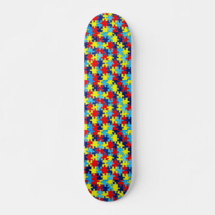 Autism Awareness-Puzzle by Shirley Taylor Skateboard