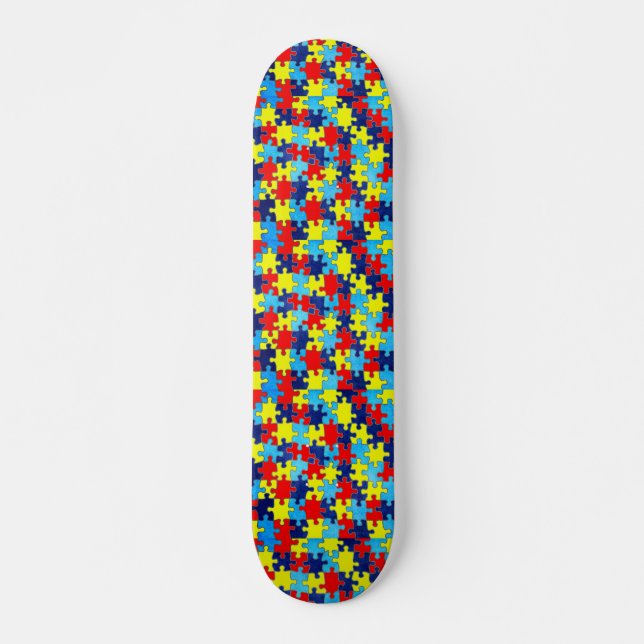 Autism Awareness-Puzzle by Shirley Taylor Skateboard (Front)