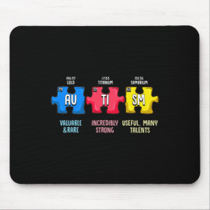 Autism Awareness Puzzle Chemical Element Mouse Pad