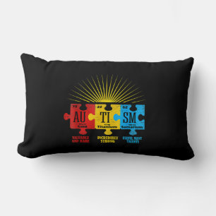 Autism Awareness Puzzle Chemical Element T-Shirt14 Lumbar Cushion