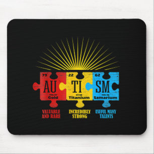 Autism Awareness Puzzle Chemical Element T-Shirt14 Mouse Pad