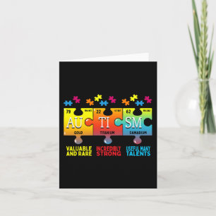 Autism Awareness Puzzle Chemical Elements  Card