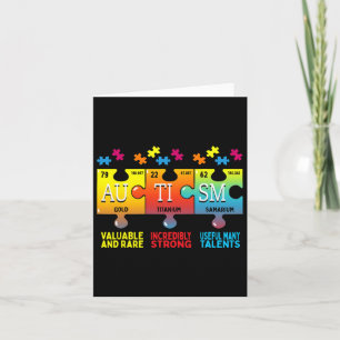 Autism Awareness Puzzle Chemical Elements Card
